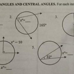 Central angles and arc measures answer key